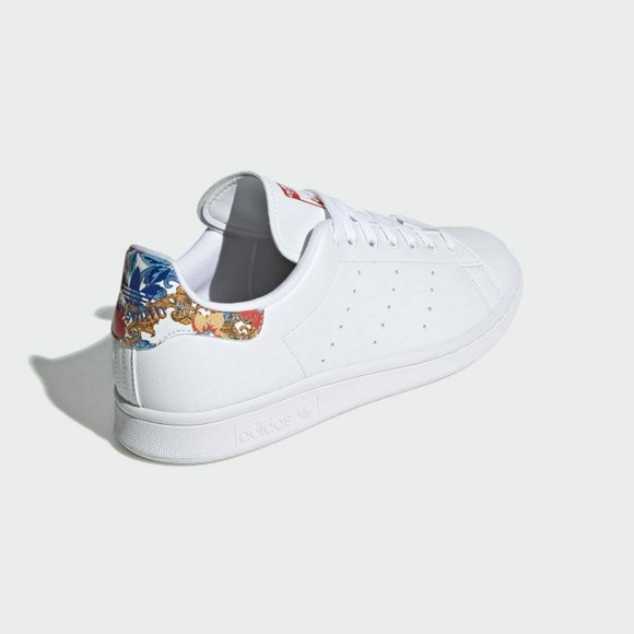 Adidas Originals Women's White Floral STAN SMITH fashion Sneakers FY5093 - Picture 5 of 8